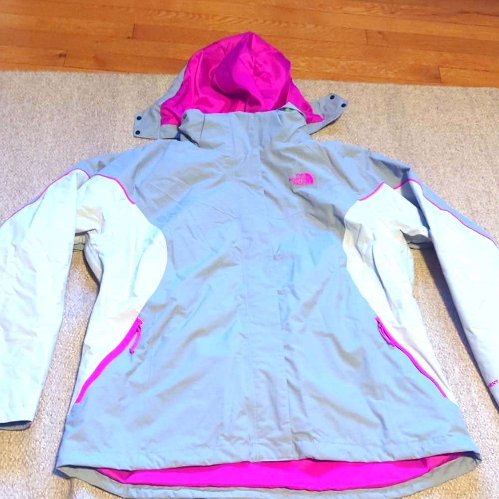 The north face women's ski jacket dual layer with zip out pink liner/ jacket XL